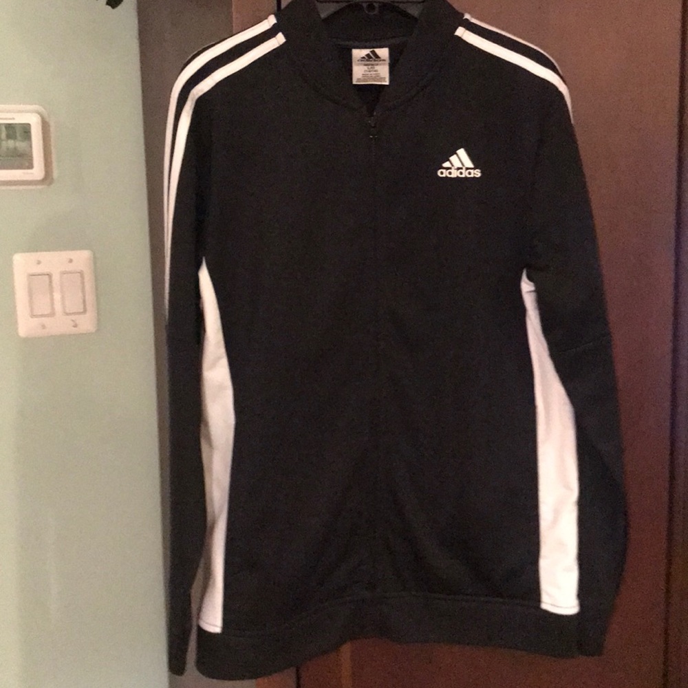 adidas Black and White Kids' Track Jacket